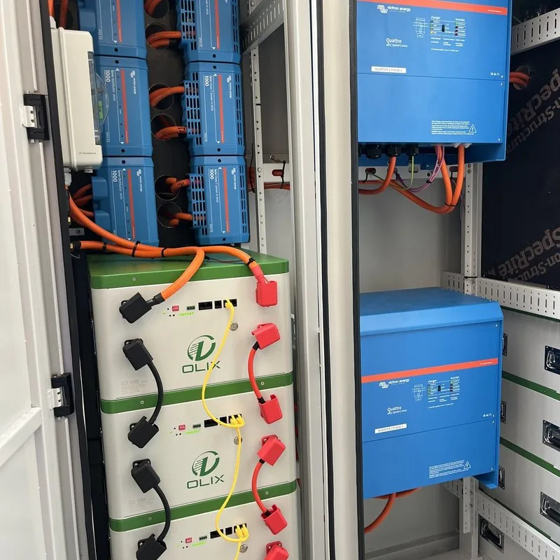 Battery storage and inverter cabinet wired by Elec One